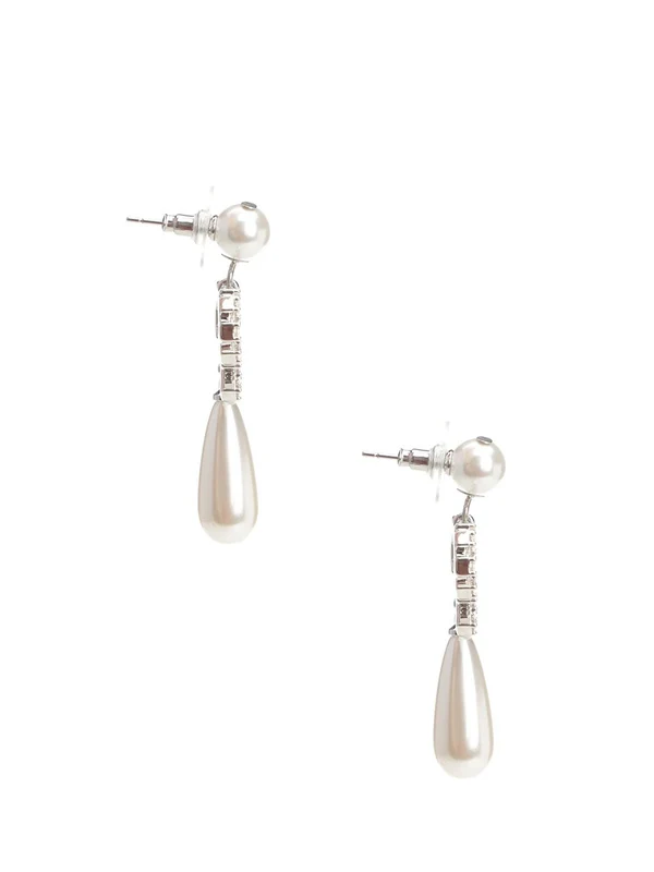 Self-Portrait White Earrings - Image 2