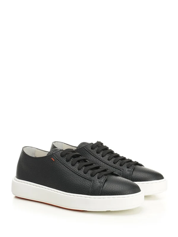 Santoni Black Low Top Sneakers - Image 2