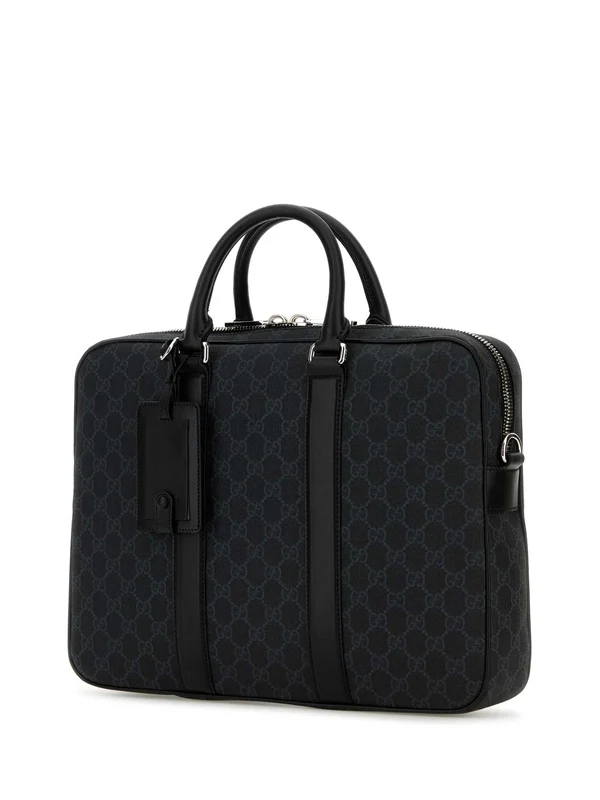 Gucci Gg Medium Black Brief Case - Image 2