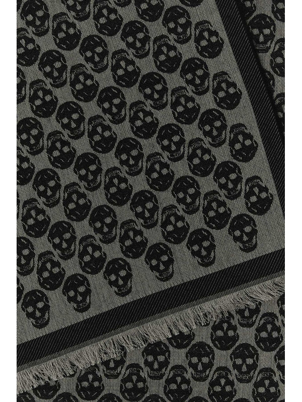 Alexander Mcqueen Grey Wool Mufflers - Image 2