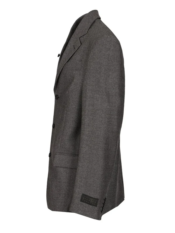 Mm6 Maison Margiela Grey Tailored Jackets - Image 3