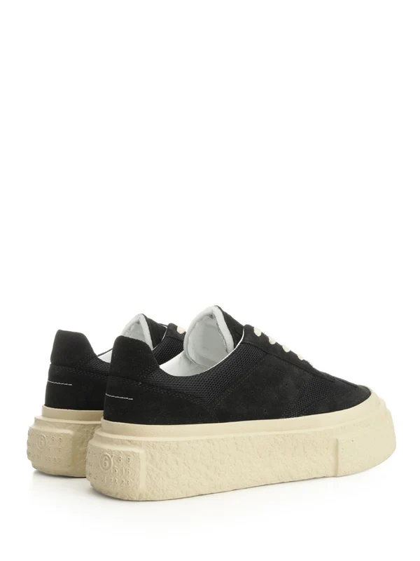 Mm6 Maison Margiela Black Low Top Sneakers - Image 3