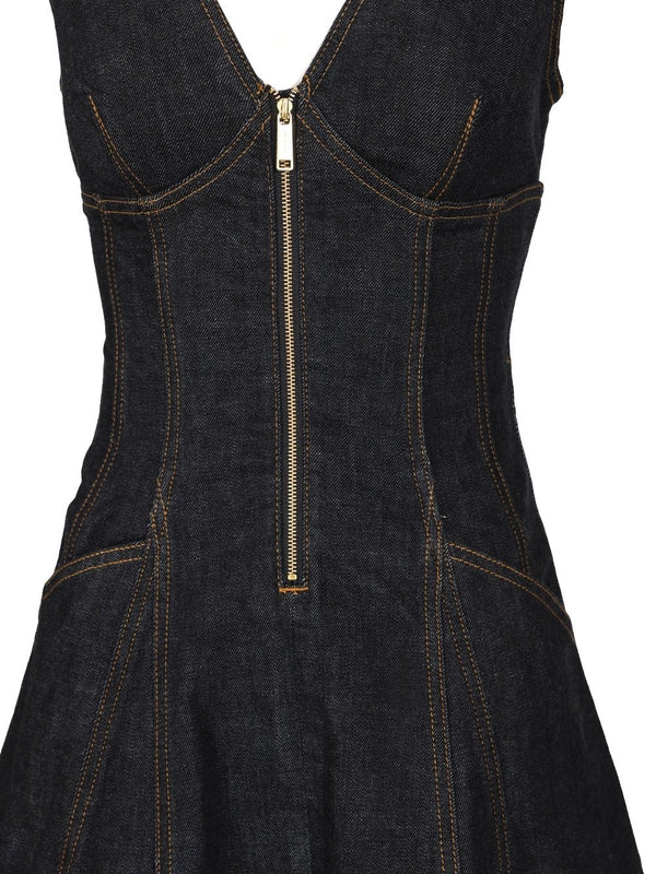 Self-Portrait Blue Mini Dress - Image 4