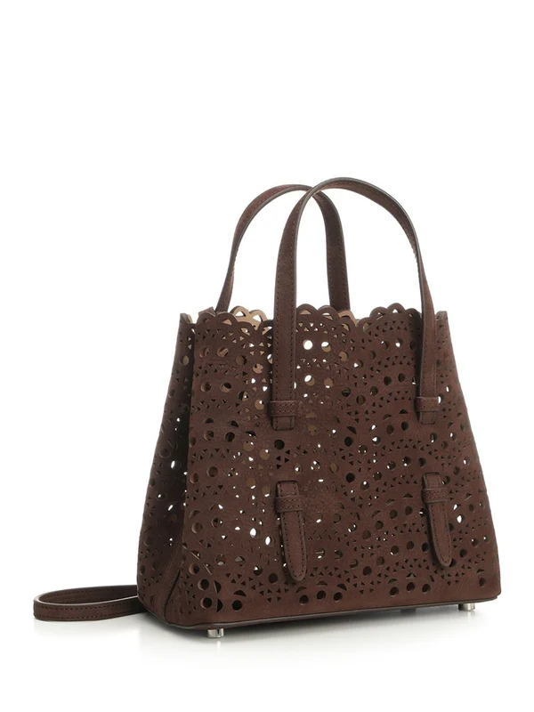 Alaia Mina 20 Brown Tote Bags - Image 2