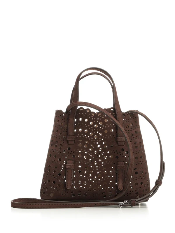 Alaia Mina 20 Brown Tote Bags - Image 3