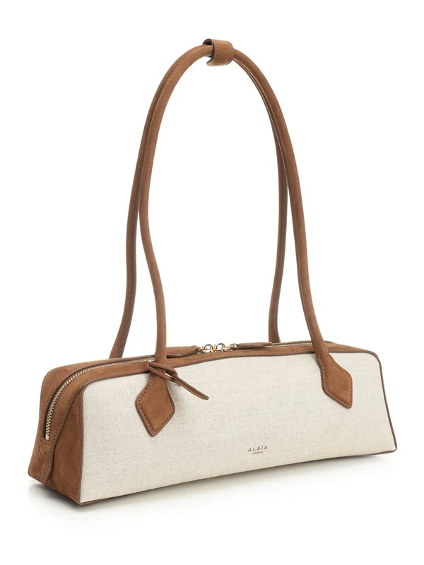 Alaia Le Teckel Beige Brown Tote Bag - Image 2