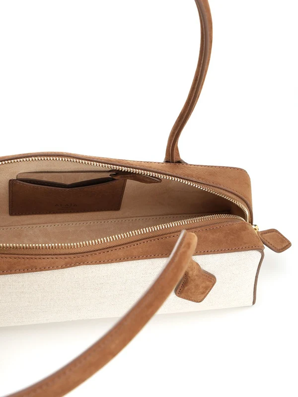 Alaia Le Teckel Beige Brown Tote Bag - Image 4