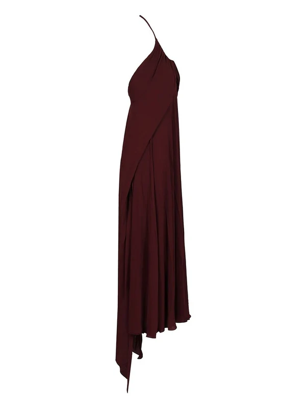 Alaia Burgundy Long Dress - Image 3