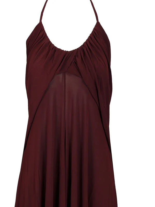 Alaia Burgundy Long Dress - Image 4