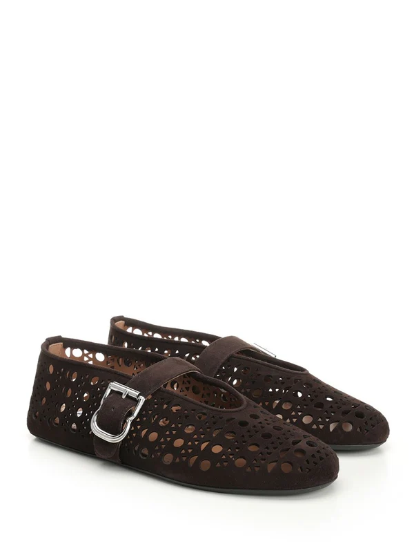 Alaia Brown Flat Shoes - Image 2