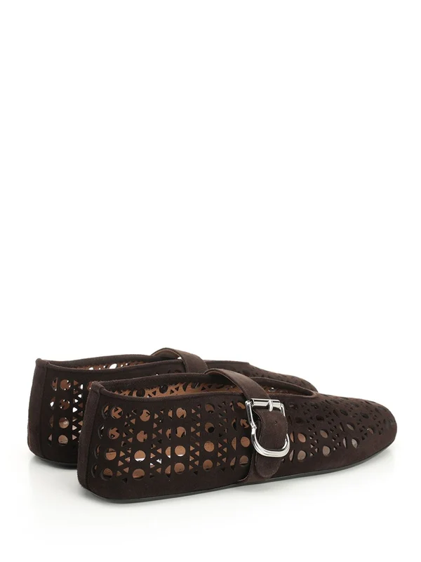 Alaia Brown Flat Shoes - Image 3