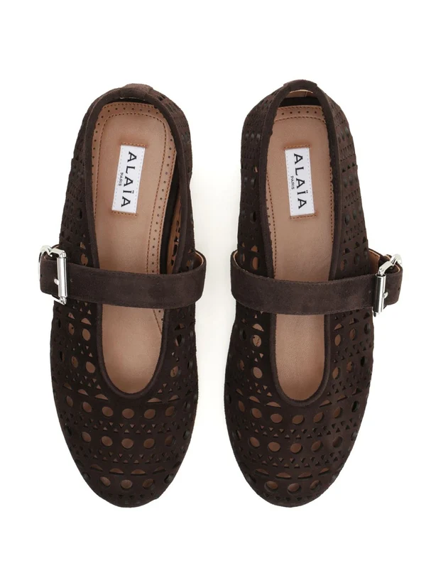 Alaia Brown Flat Shoes - Image 5