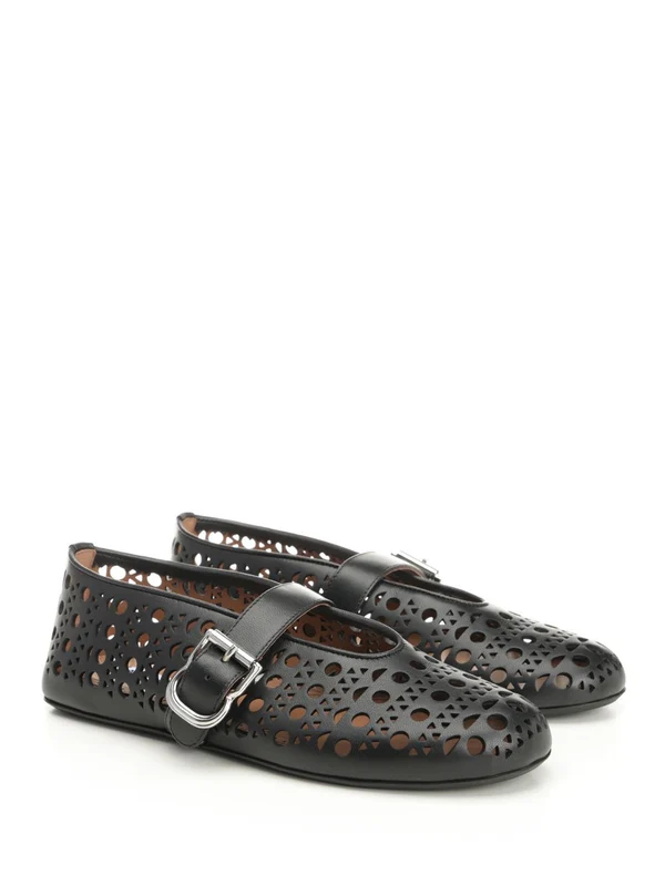 Alaia Black Flat Shoes - Image 2