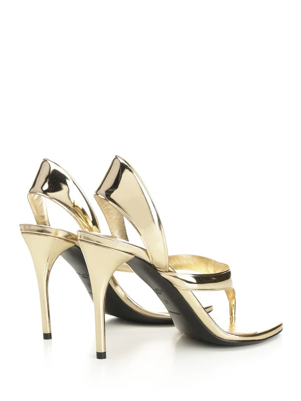 Alaia Gold Sandal Heels - Image 3