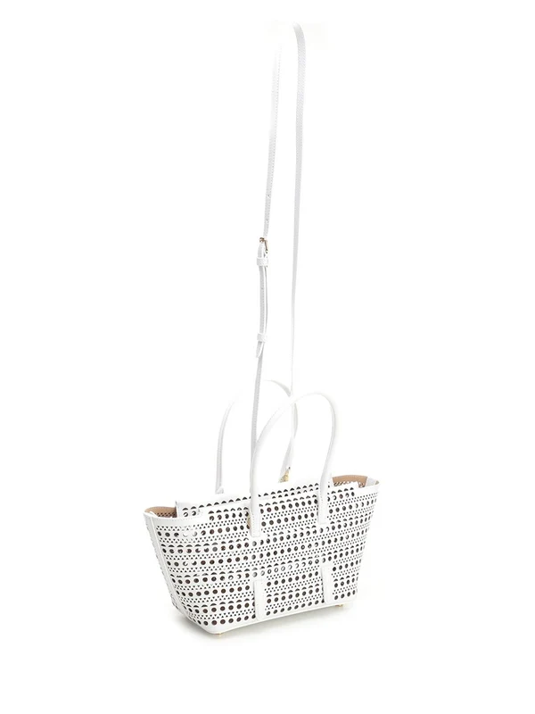Alaia Neo Mina 20 White Tote Bags - Image 2