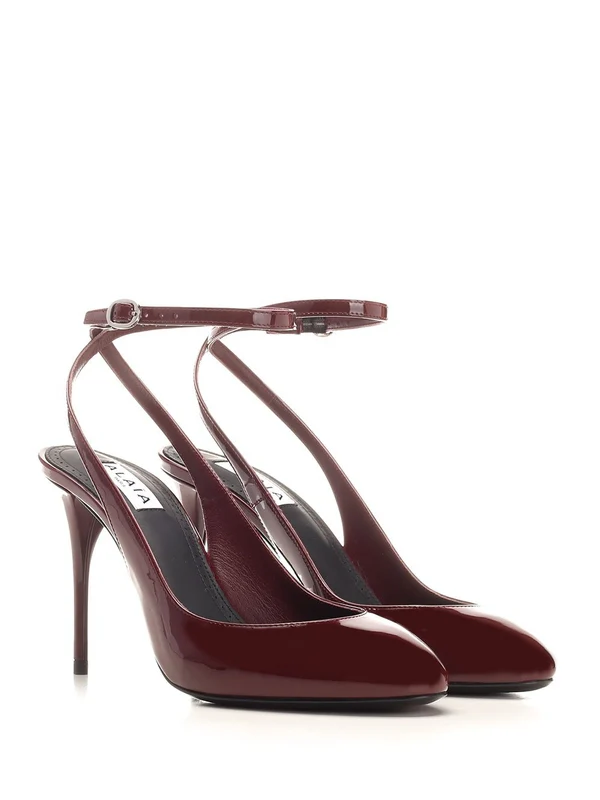 Alaia Burgundy Sandal Heels - Image 2
