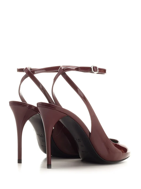 Alaia Burgundy Sandal Heels - Image 3
