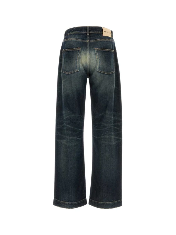 Alexander Mcqueen Blue Denim Pants - Image 2