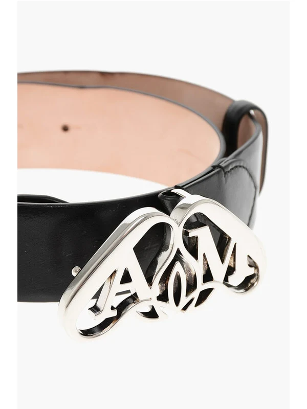 Alexander Mcqueen Black Leather Belts - Image 2