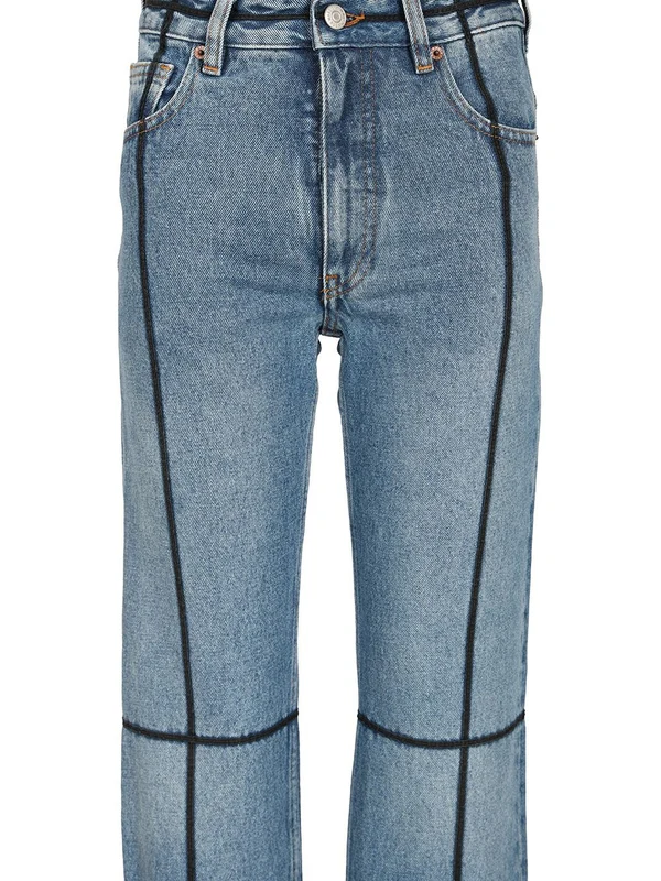 Mm6 Maison Margiela Blue Denim Pants - Image 3