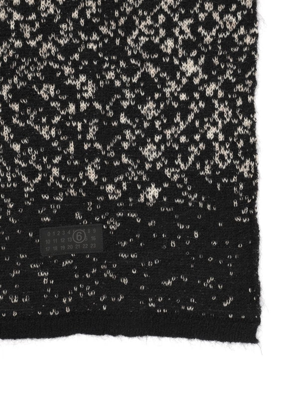 Mm6 Maison Margiela Black Wool Mufflers - Image 2