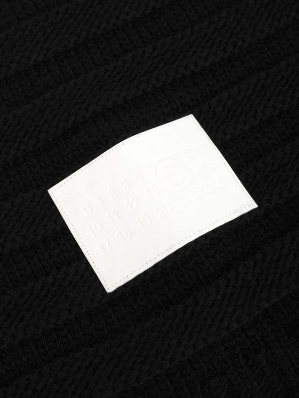 Mm6 Maison Margiela Black Wool Mufflers - Image 2