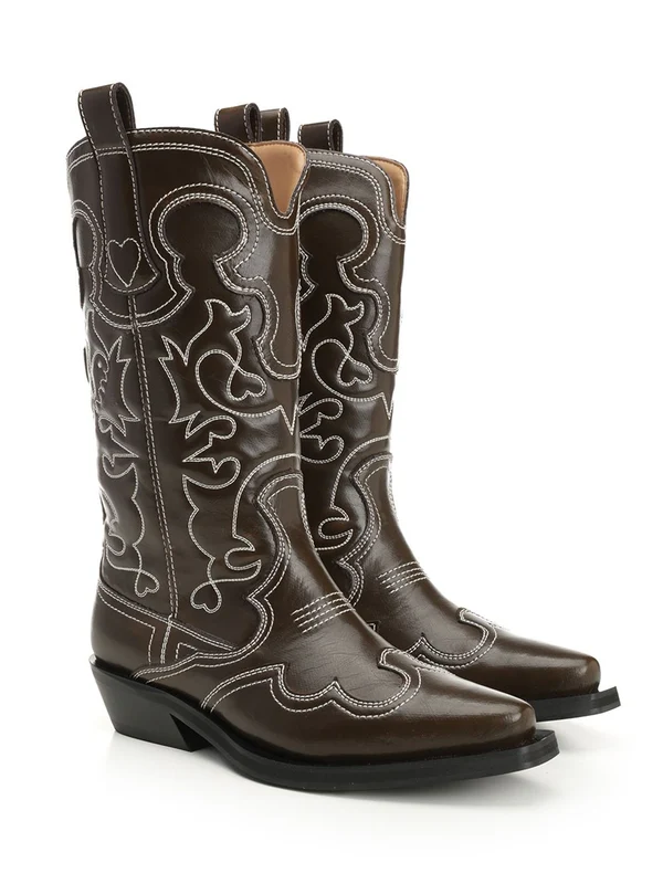 Ganni Black Middle Boots - Image 2