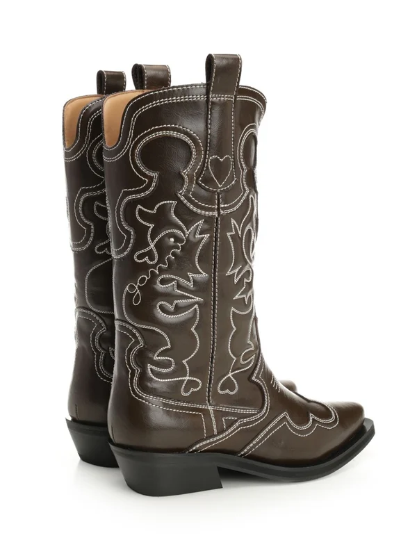 Ganni Black Middle Boots - Image 3