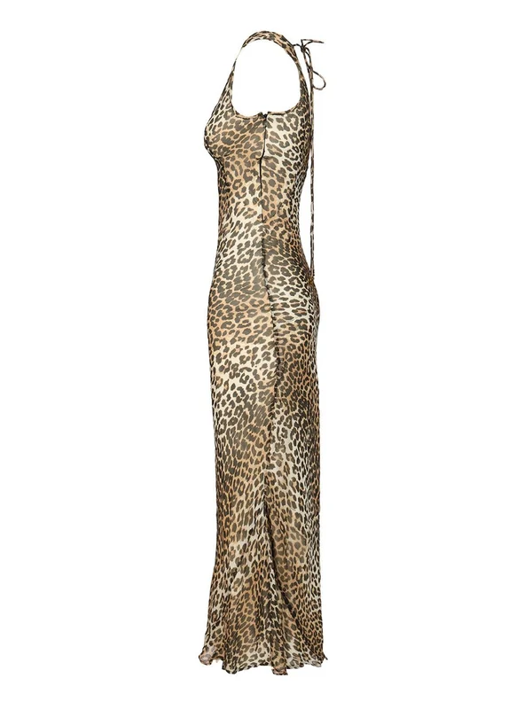 Ganni Brown Long Dress - Image 3