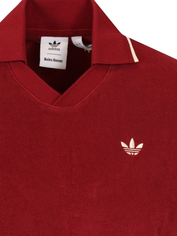 Wales Bonner Burgundy Polo Shirts - Image 3