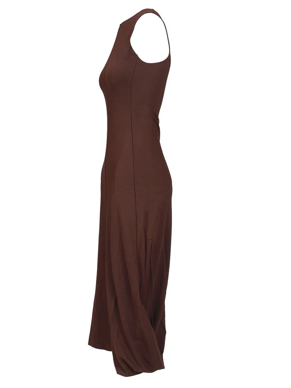 Lemaire Burgundy Midi Dress - Image 3
