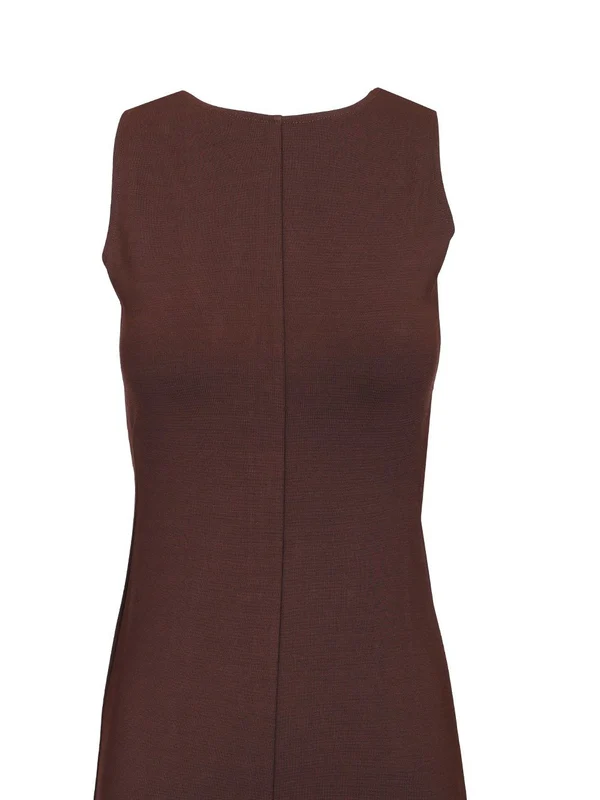 Lemaire Burgundy Midi Dress - Image 4