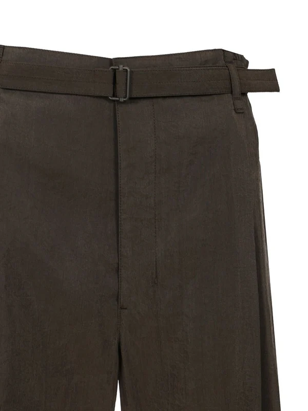 Lemaire Belted Relaxed Brown Trousers - Image 4