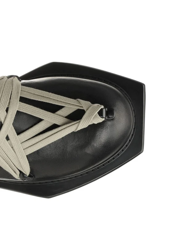 Rick Owens TURBO CYCLOPS  Black Lace-Up Boots - Image 4