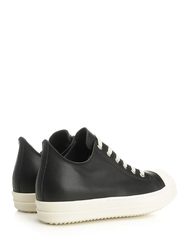 Rick Owens Black Low Top Sneakers - Image 3