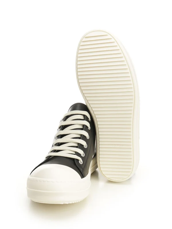 Rick Owens Black Low Top Sneakers - Image 5