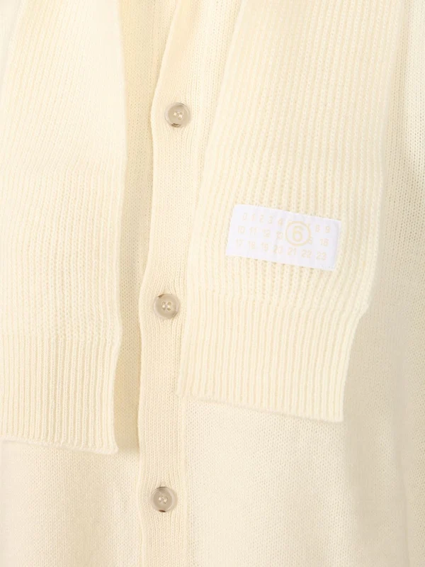 Mm6 Maison Margiela White Cardigans - Image 4
