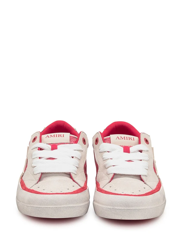 Amiri Red White Low Top Sneakers - Image 2