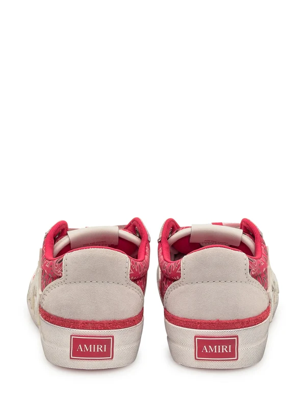 Amiri Red White Low Top Sneakers - Image 3