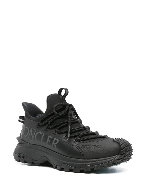 Moncler Black Low Top Sneakers - Image 2