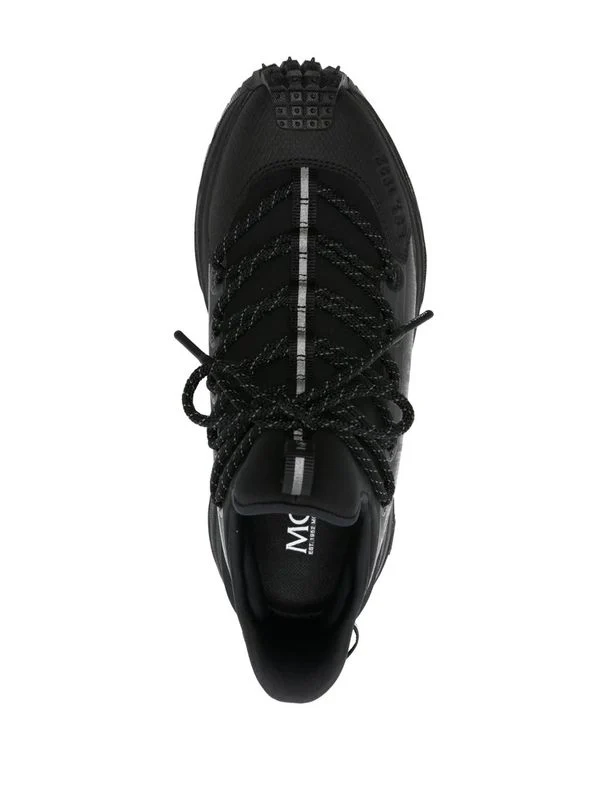 Moncler Black Low Top Sneakers - Image 4