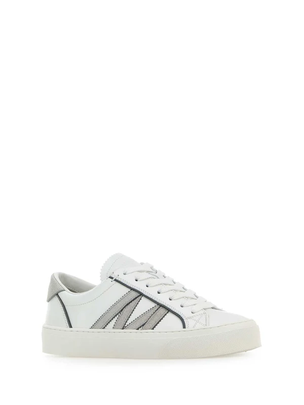 Moncler White Low Top Sneakers - Image 2