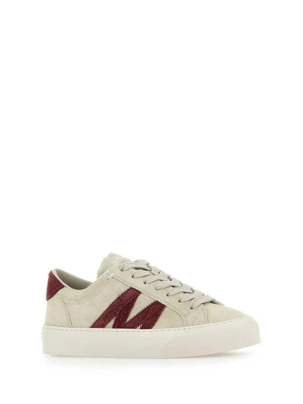 Moncler Beige Low Top Sneakers - Image 2