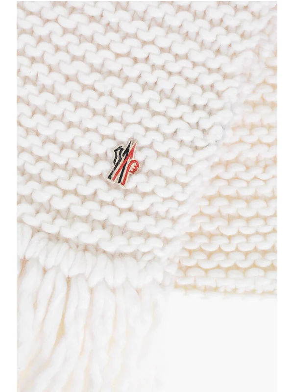 Moncler White Wool Mufflers - Image 2