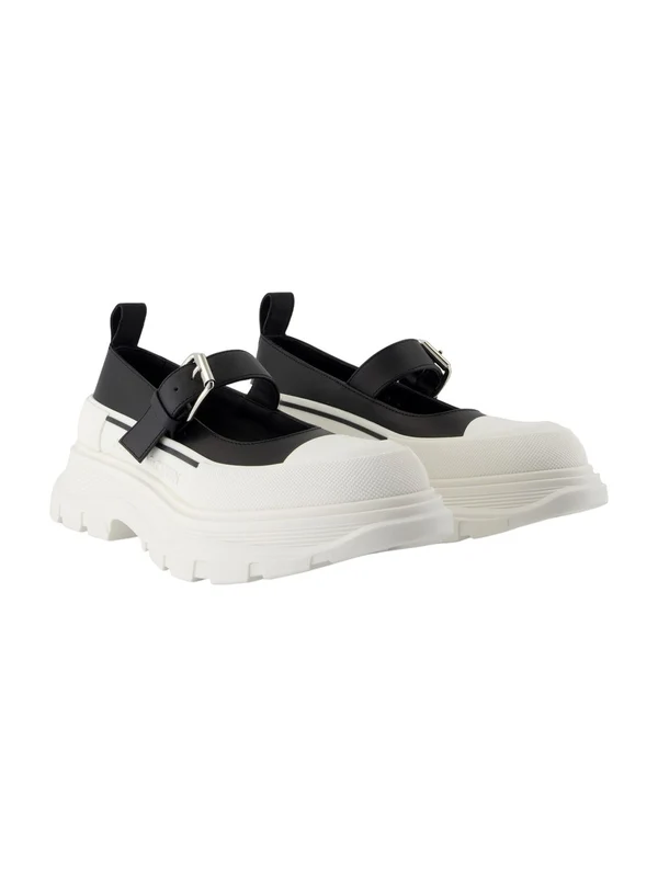 Alexander Mcqueen White Black Low Top Sneakers - Image 2