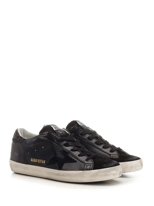 Golden Goose Black Low Top Sneakers - Image 2