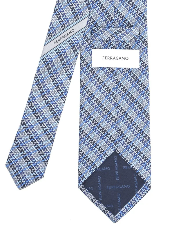 Ferragamo Blue Neck Ties - Image 2