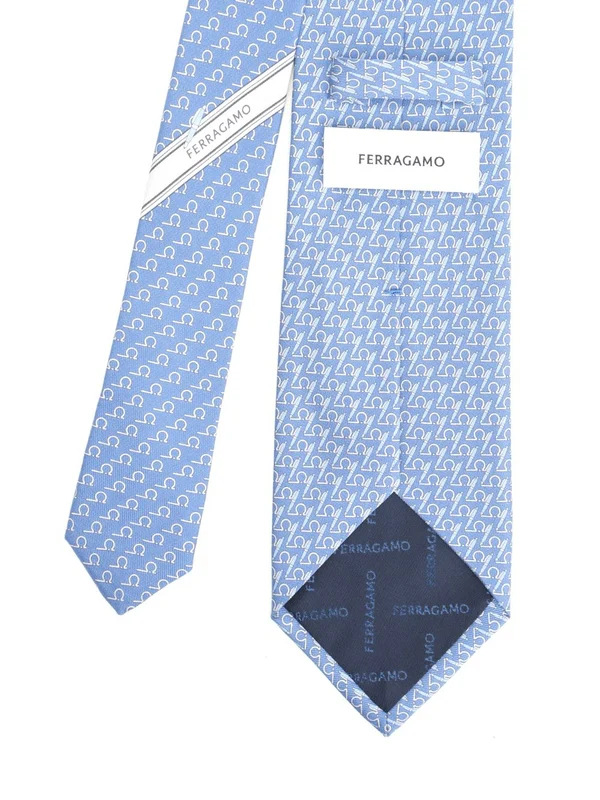 Ferragamo Blue Neck Ties - Image 2