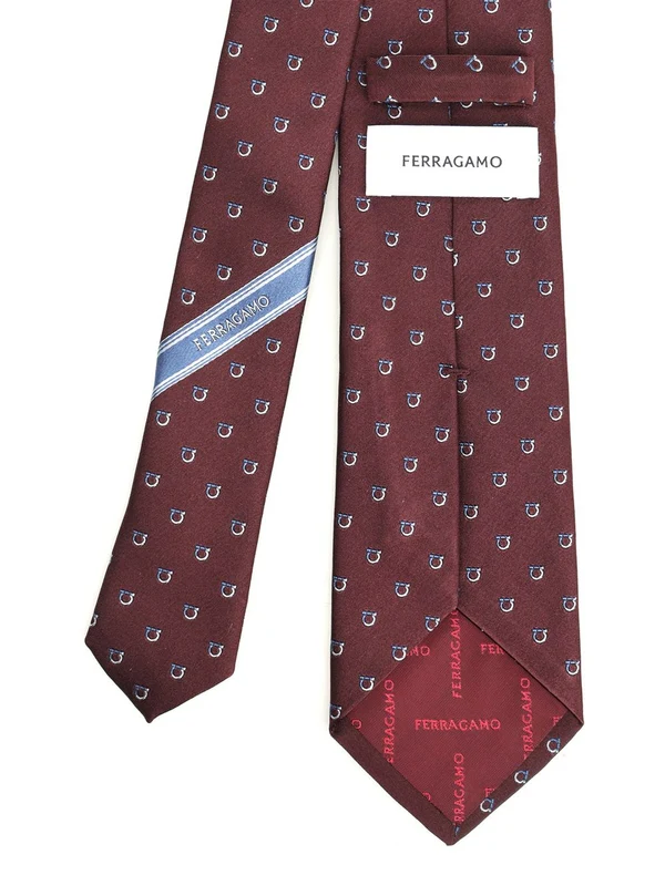 Ferragamo Burgundy Neck Ties - Image 2