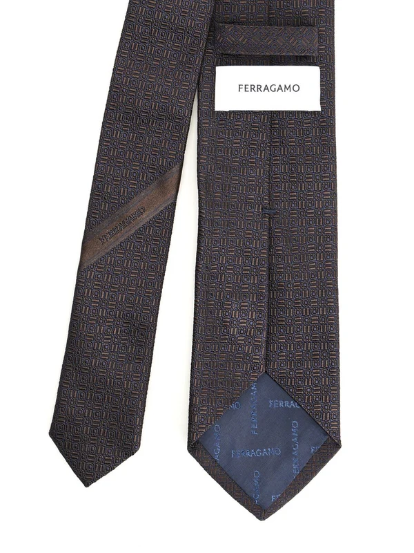 Ferragamo Brown Neck Ties - Image 2